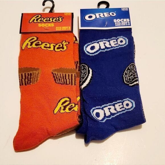 Novelty Crew Chocolate Cookie‎ Socks Men or Womens Size (6-12) - Picture 2 of 8